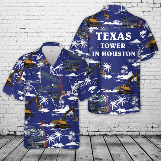 Texas Tower in Houston Hawaiian Shirt