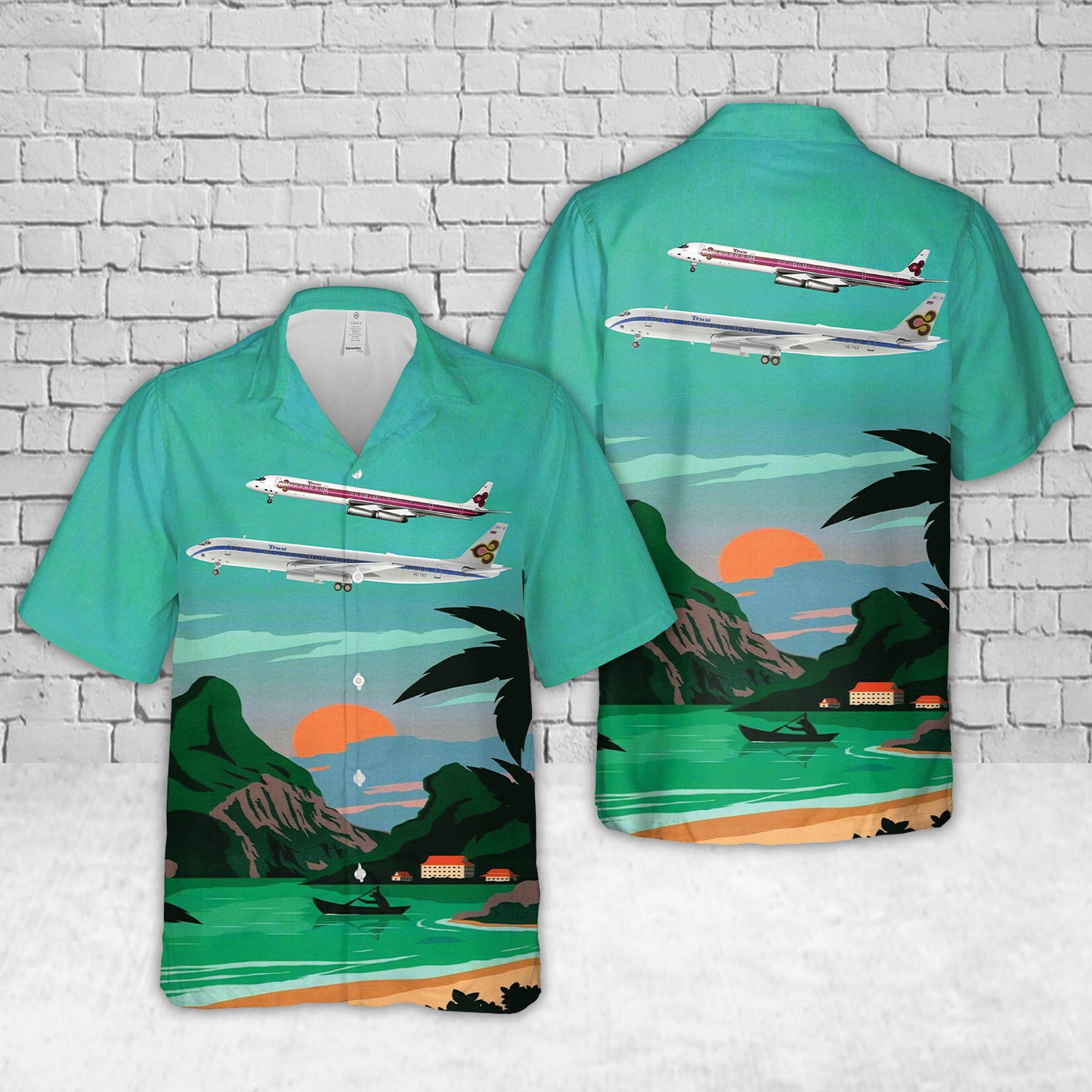 Thai Airways International DC-8 Old Livery Hawaiian Shirt