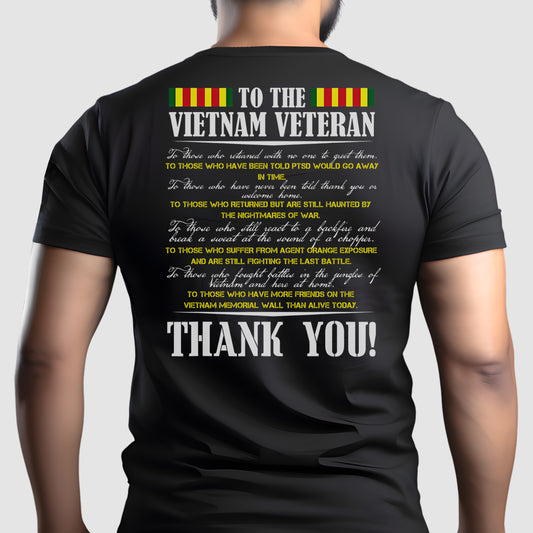 Thank You To The Vietnam Veterans Brave Warriors Veteran Day Classic Unisex T-Shirt Gildan 5000 (Made In US) DLTT0708PT04