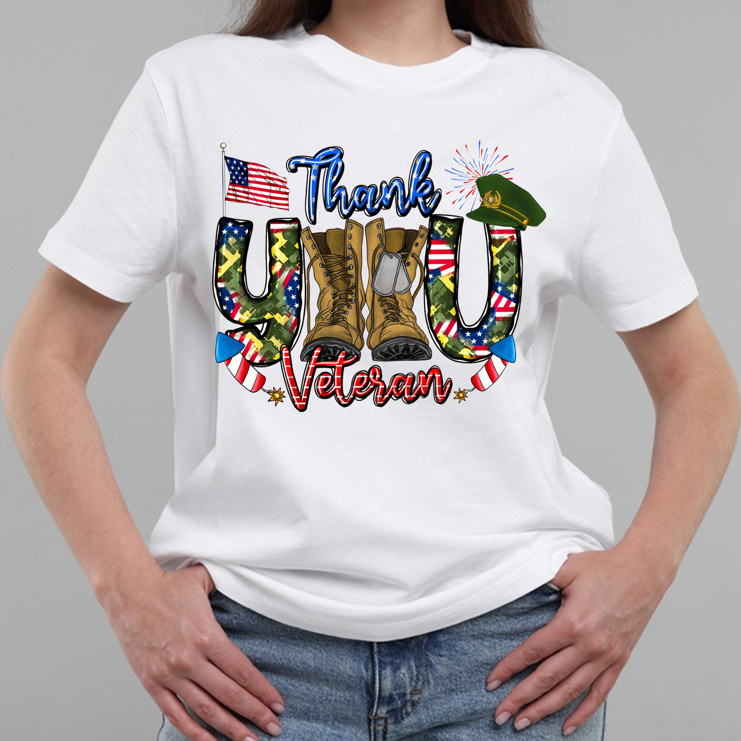 Thank You Veteran Classic Unisex T-Shirt Gildan 5000 (Made In US)