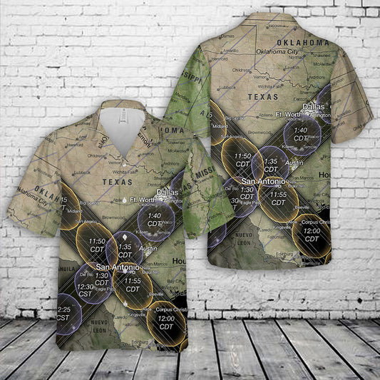 The 2024 Total Solar Eclipse Hawaiian Shirt