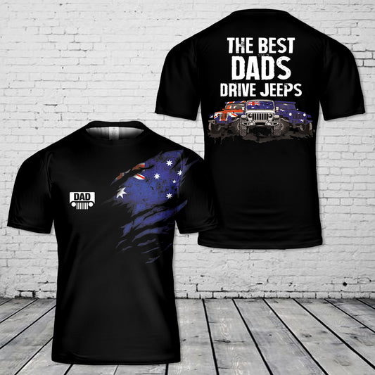 The Best Dads Drive Jeep, Father's Day 3D T-Shirt