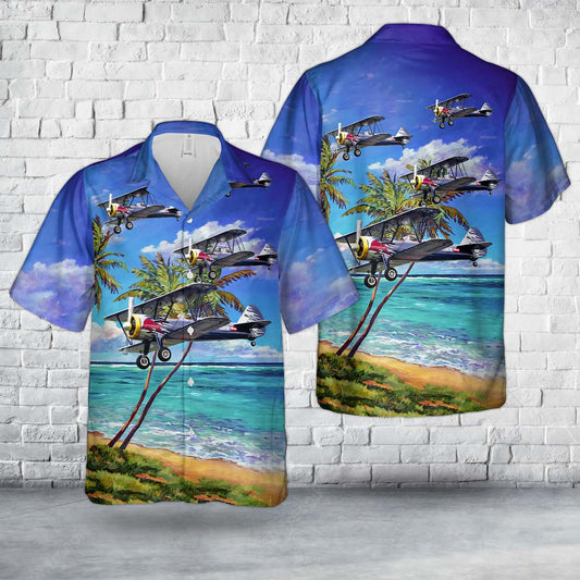 The Flying Bulls Boeing E75 Stearman OE-AMM Hawaiian Shirt