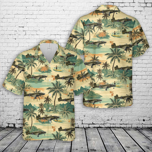 The North American B-25 Mitchell of the Doolittle raid (April 18, 1942) Hawaiian Shirt