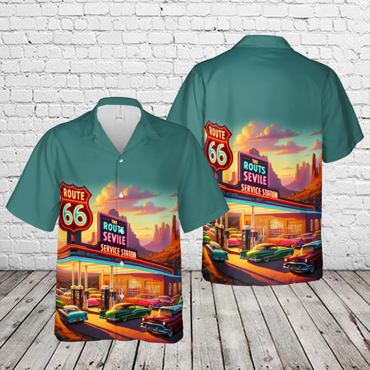 The Route 66 Service Station Hawaiian Shirt