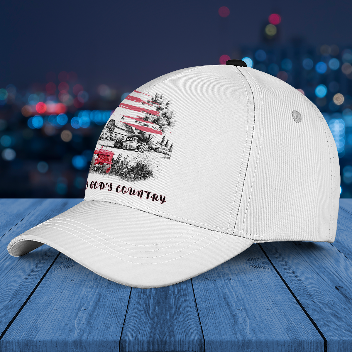 This is God's Country US Flag Baseball Cap