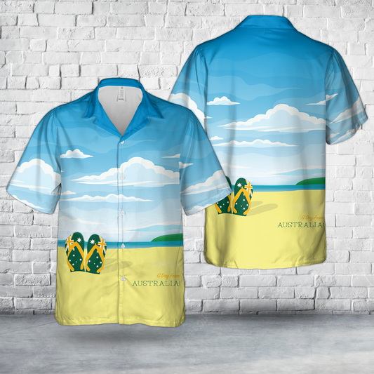 Thongs in the sand Australia Day Hawaiian Shirt