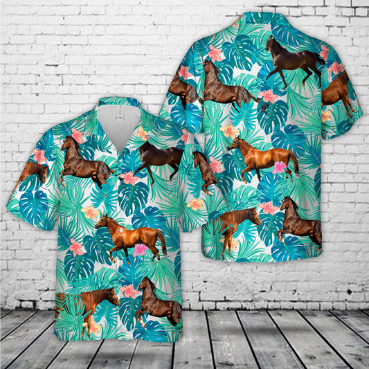 Thoroughbred Horse Hawaiian Shirt