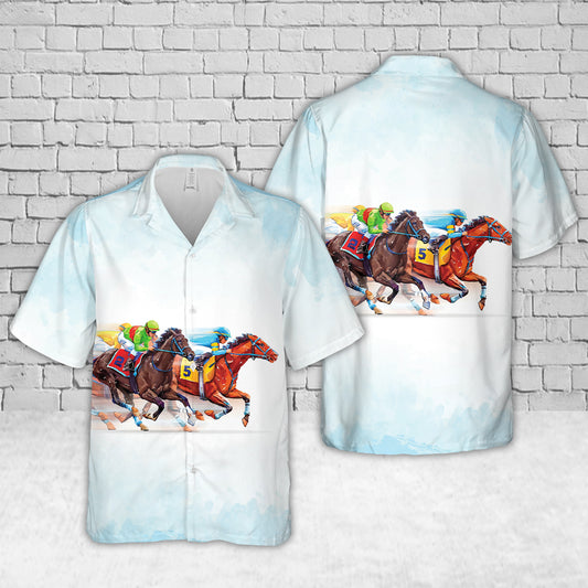 Thoroughbred Racing at the Melbourne Cup Hawaiian Shirt