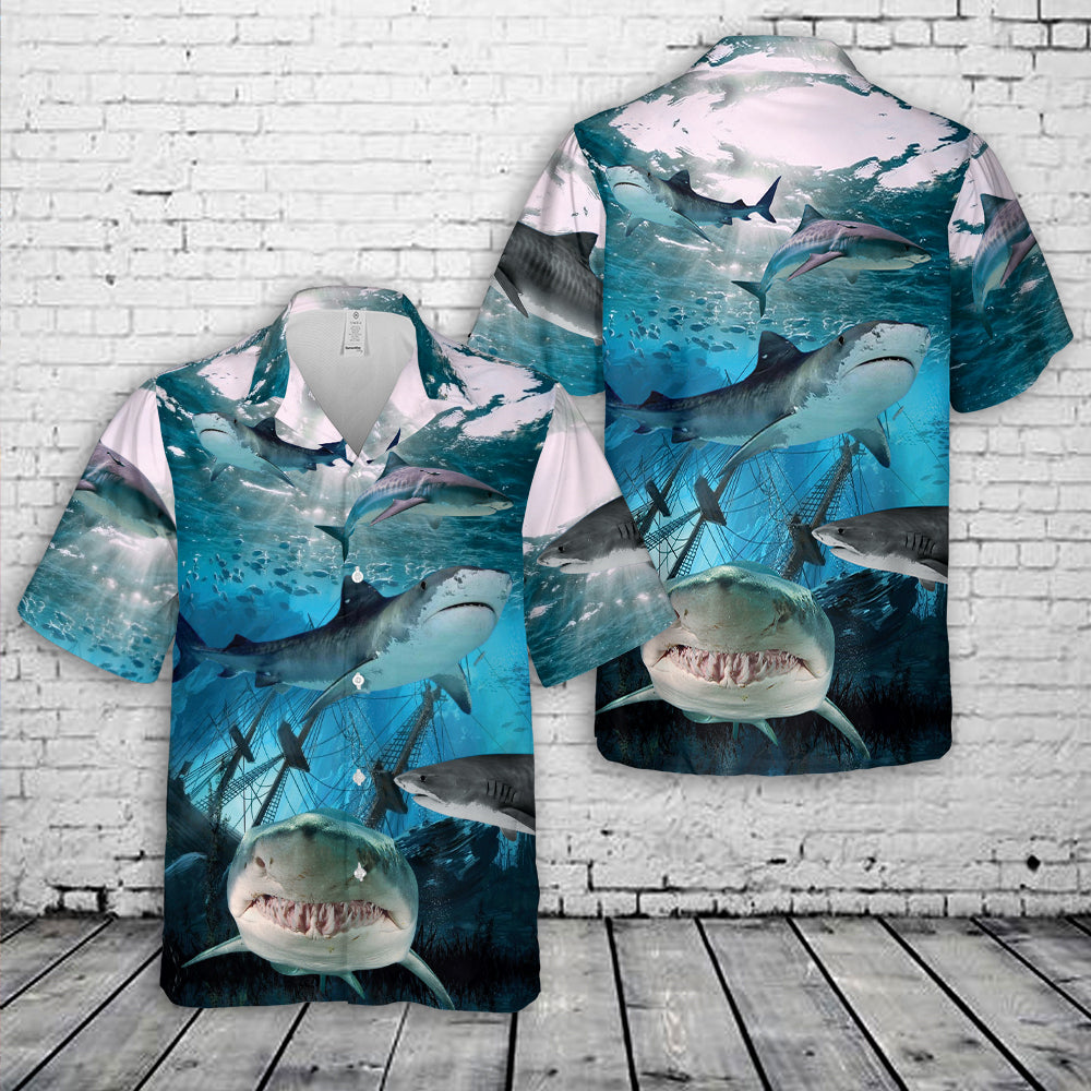 Tiger shark Hawaiian Shirt