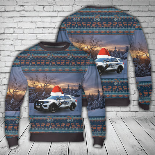 Toledo, Ohio Police Department 2020 Ford Police Interceptor Utility Christmas AOP Sweater