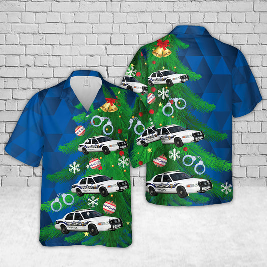 Toledo, Ohio Police Department Ford Crown Victoria unit  Christmas Hawaiian Shirt