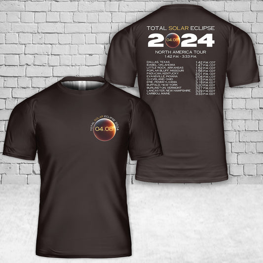 Total Solar Eclipse April 8th 2024 T-Shirt 3D