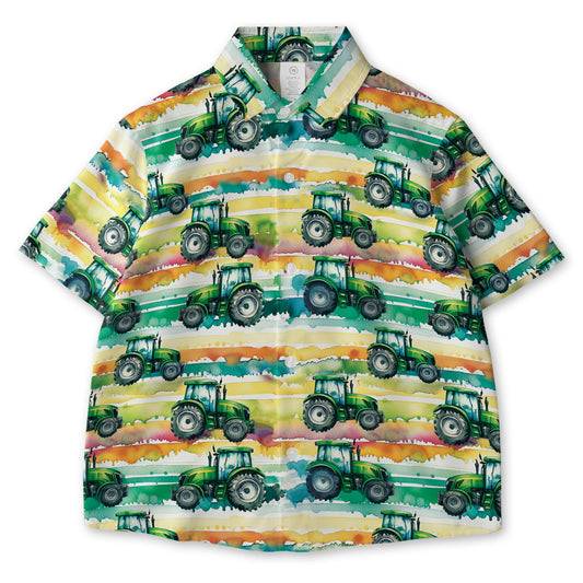 Tractor Seamless AOP Youth Button Down Shirt