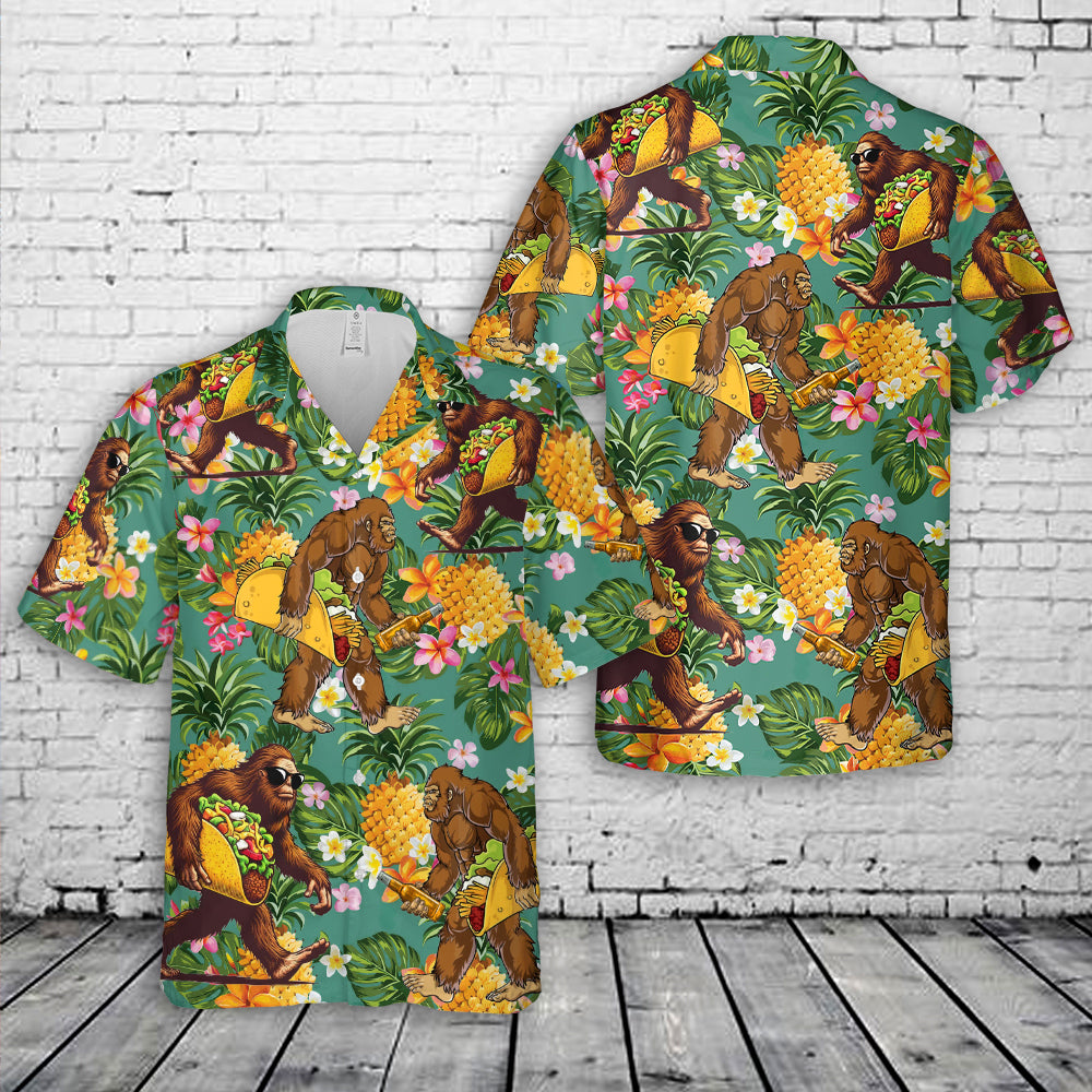 Tropical Bigfoot Taco Hawaiian Shirt