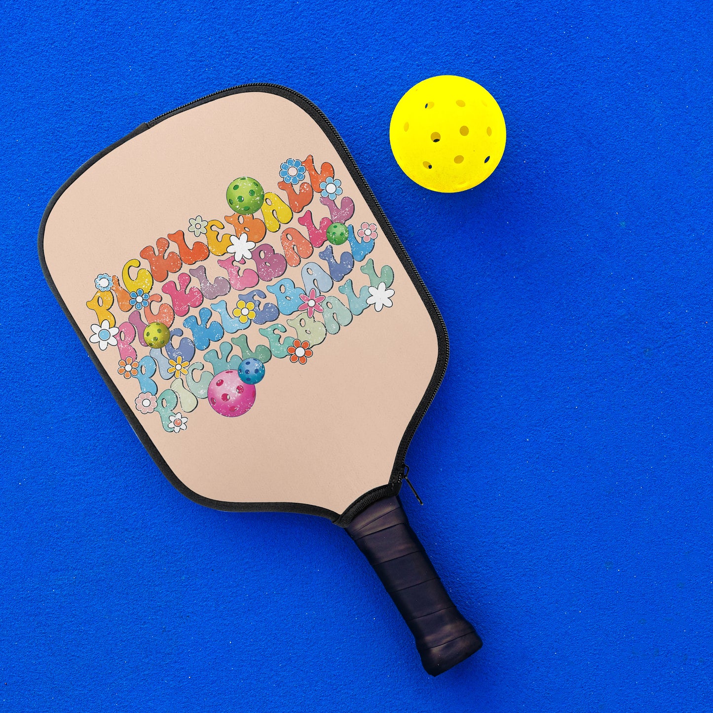 Retro Pickleball Pickleball Paddle Cover (Made in US)