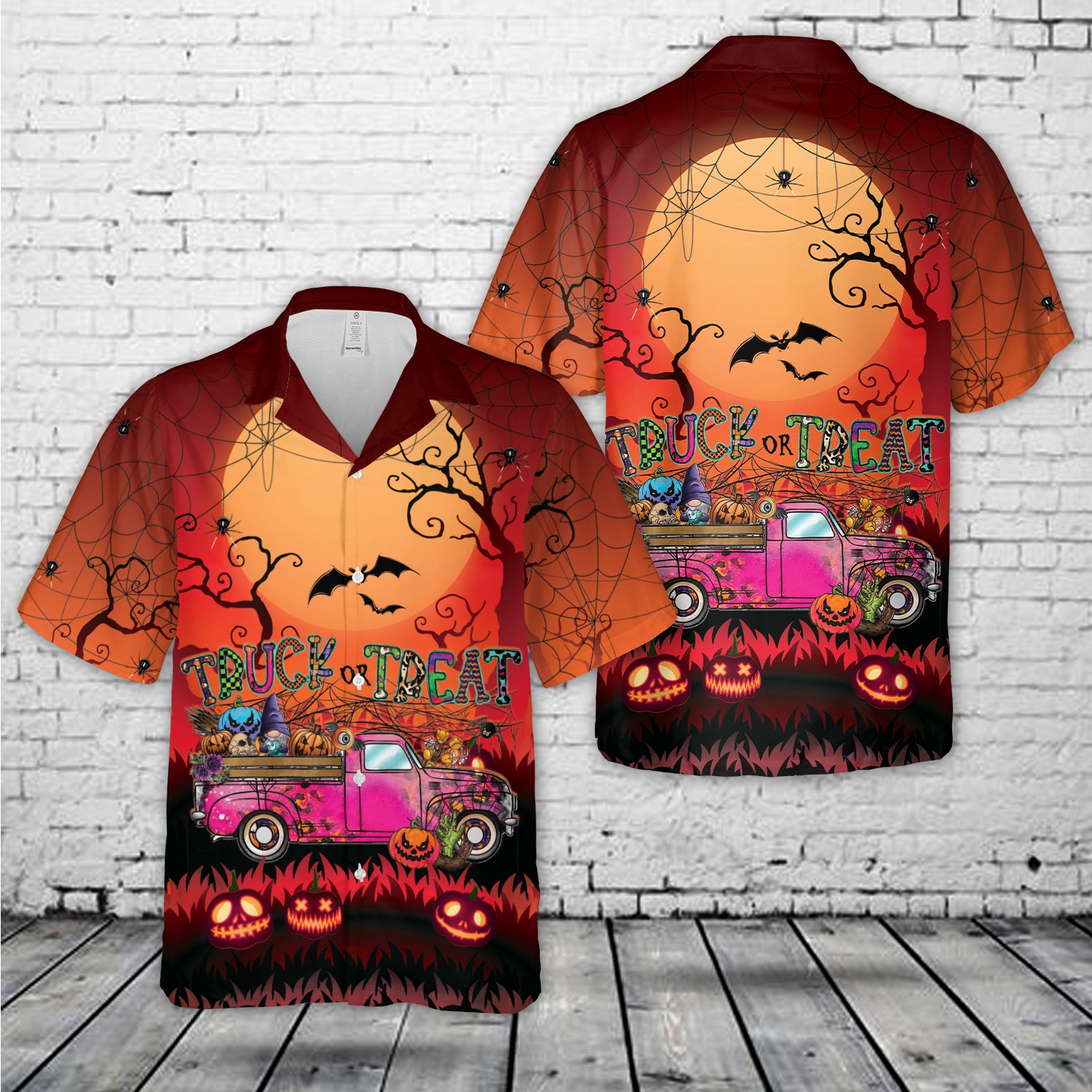 Truck Or Treat Happy Halloween Hawaiian Shirt