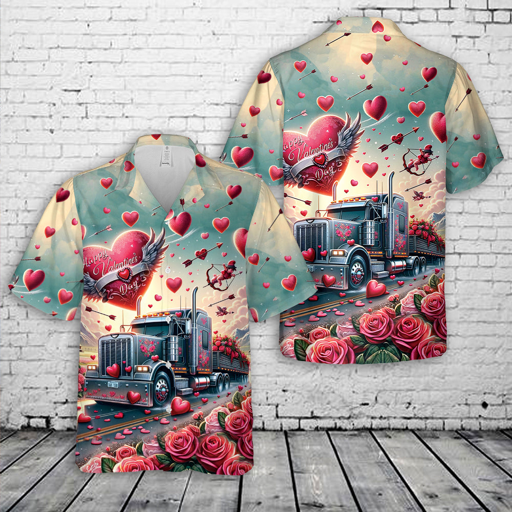 Trucker Happy Valentine's Day Hawaiian Shirt