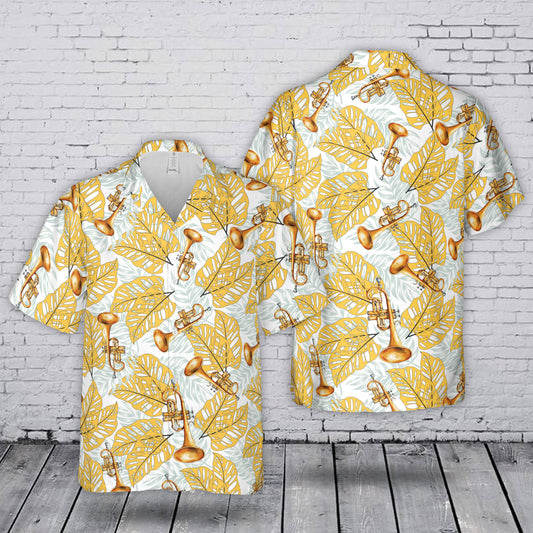 Trumpet Musical Instrument Hawaiian Shirt
