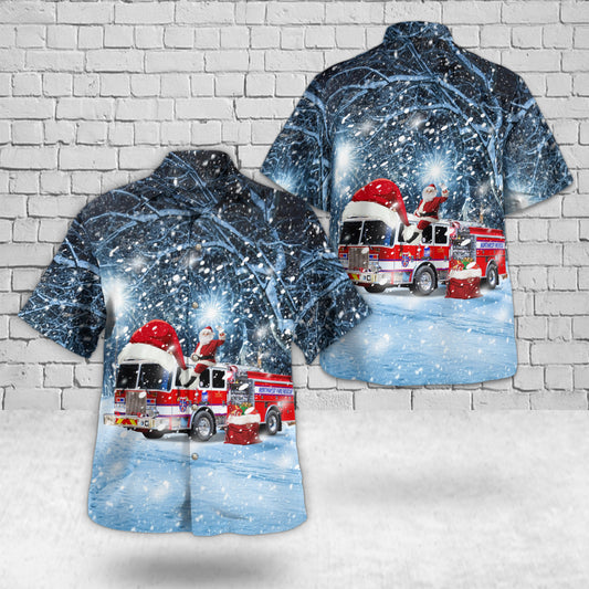 Tucson, Arizona, Northwest Fire District  Engine 339 Christmas Hawaiian Shirt