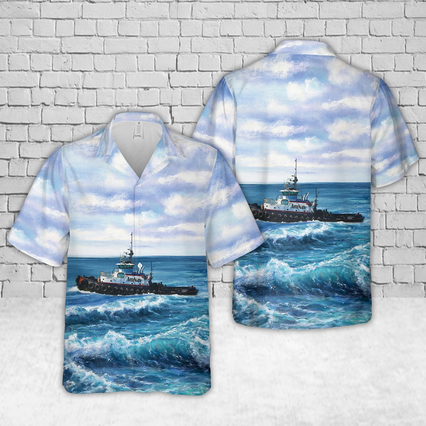 Tugboat Liberty Hawaiian Shirt