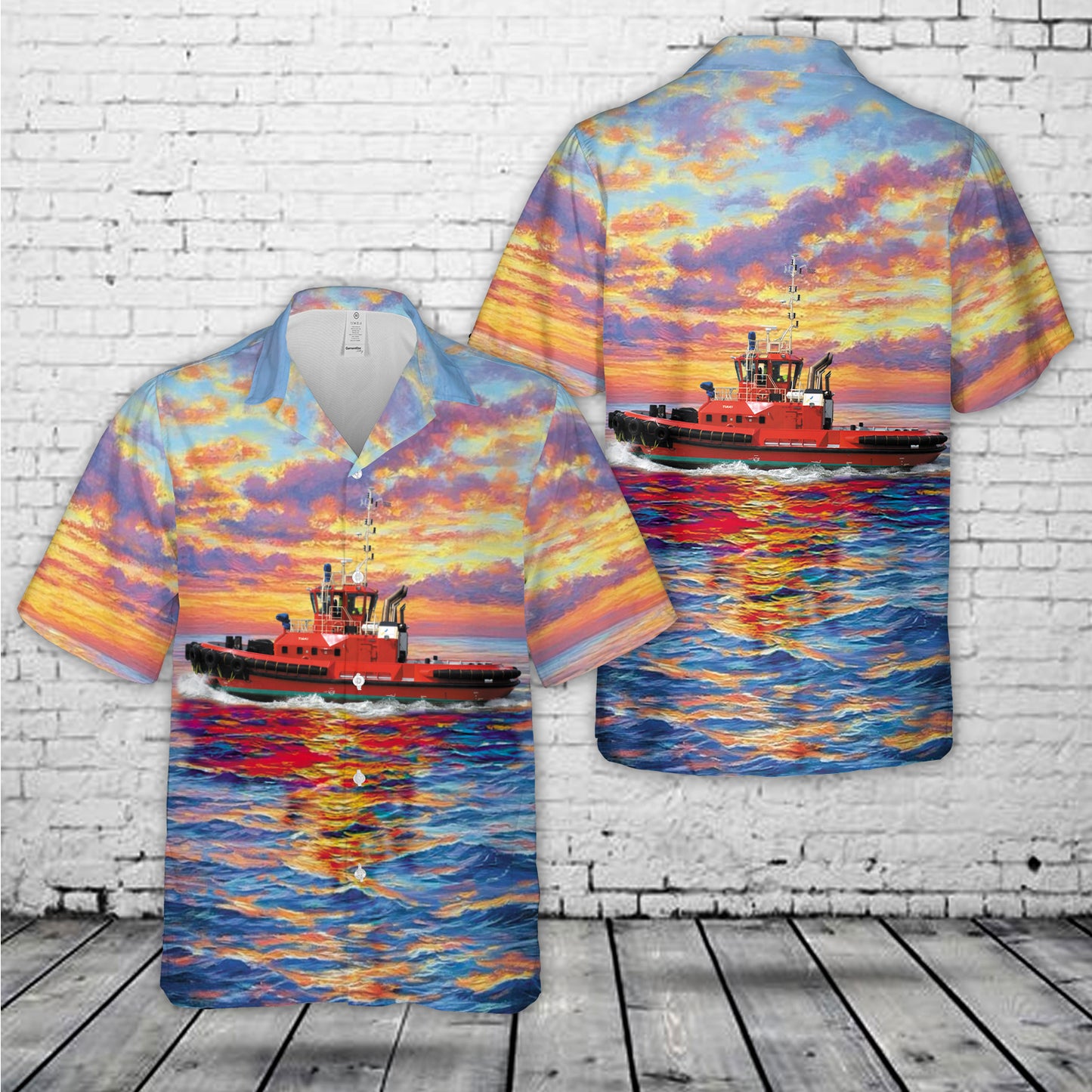 Tugboat 'Tiaki' Hawaiian Shirt