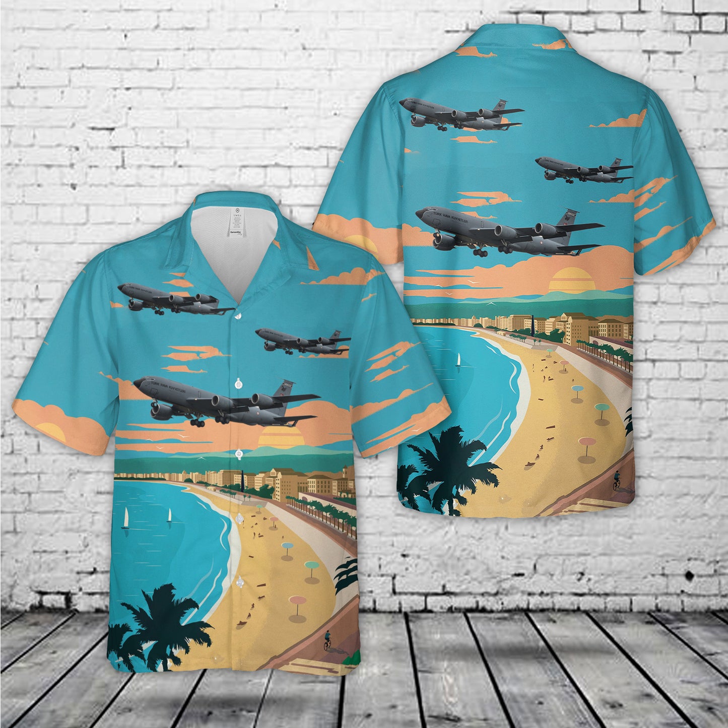 Turkish Air Force Boeing KC-135R Stratotanker (code 57-2609) Hawaiian Shirt