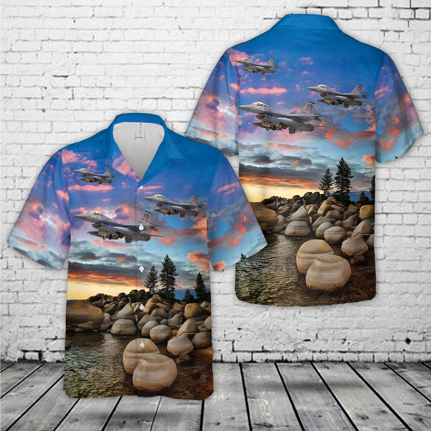 Turkish Air Force Lockheed Martin F-16C Fighting Falcon Hawaiian Shirt