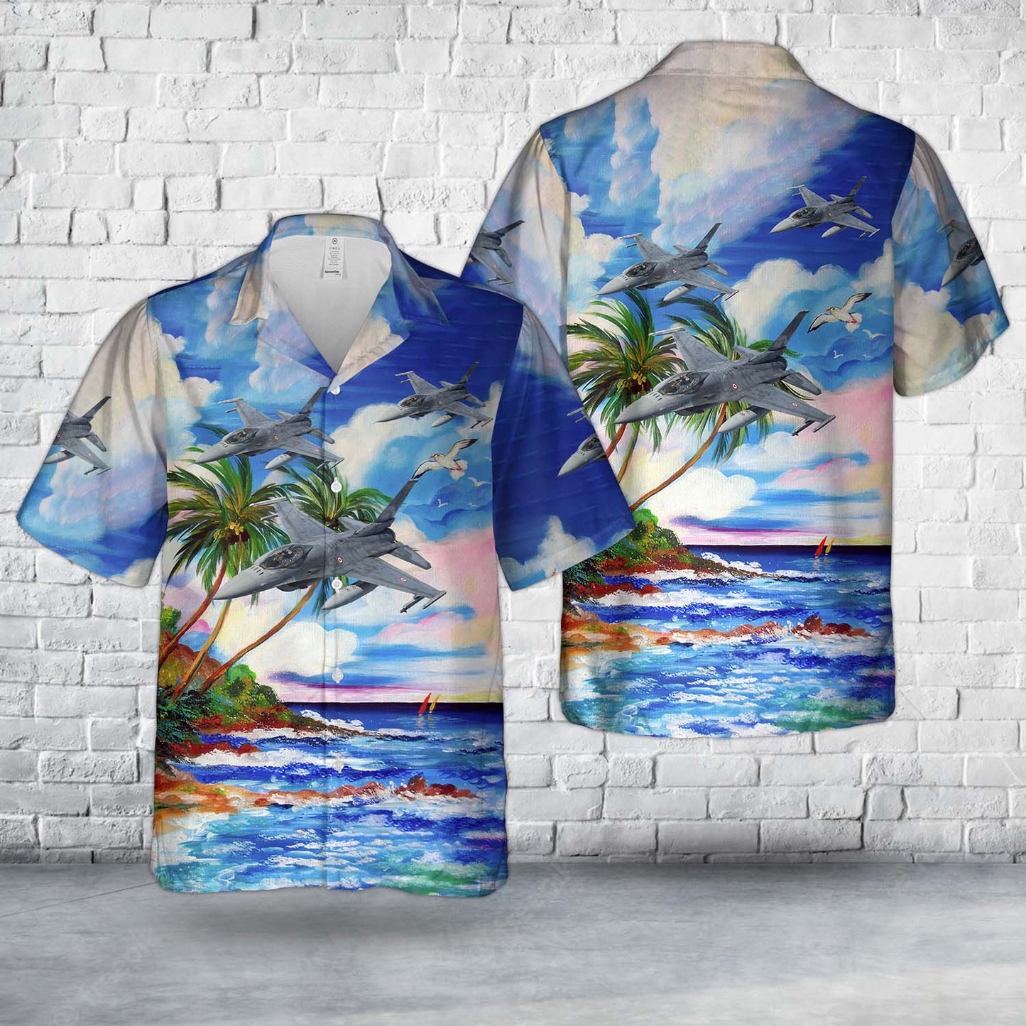 Turkish Air Force Lockheed Martin (TUSAS) F-16CJ Fighting Falcon Hawaiian Shirt