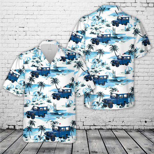 U.S. Air Force Air Police 1971 Jeep DJ-5 Hawaiian Shirt