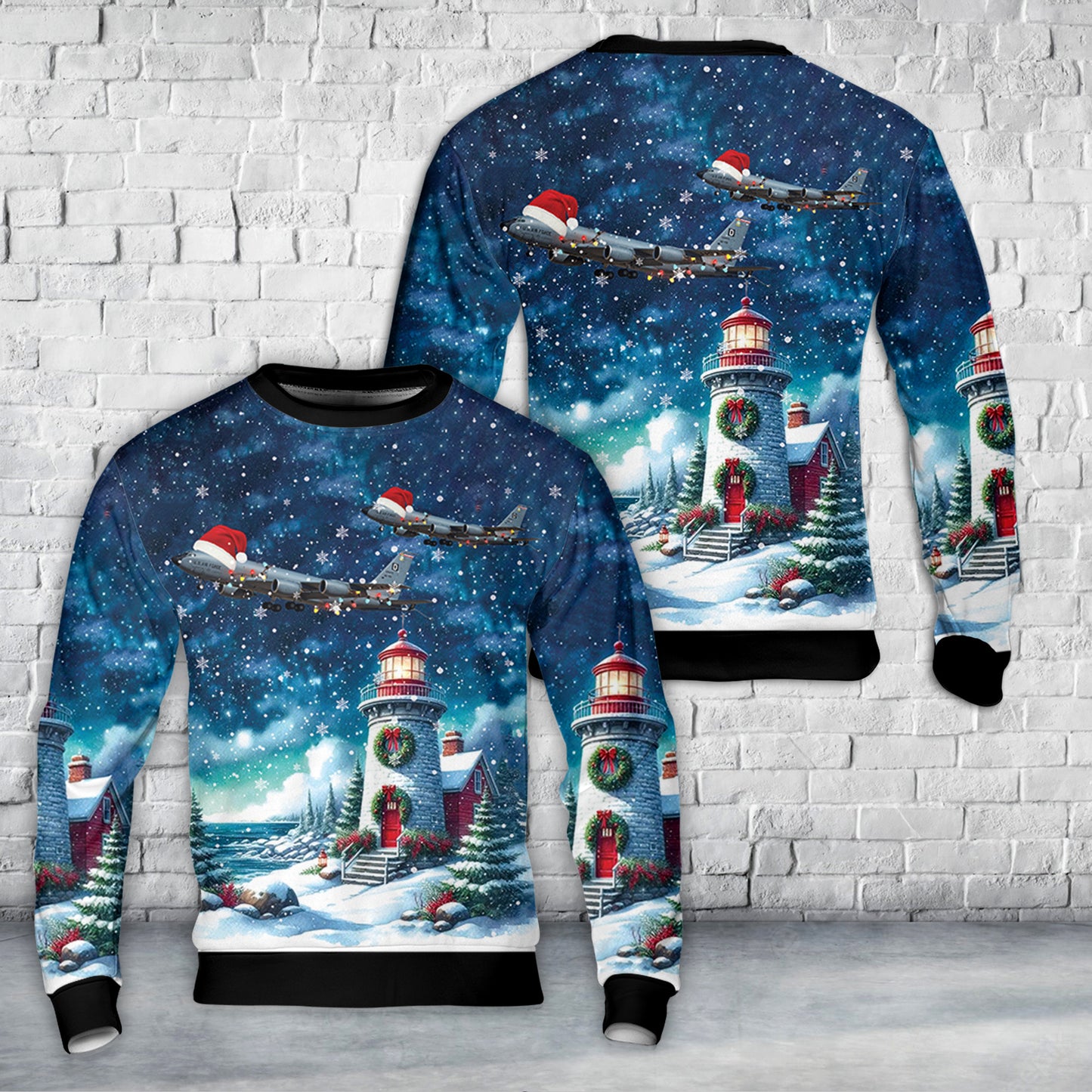 U.S. Air Force Boeing KC-135R Stratotanker (717-148) AOP Christmas Sweater