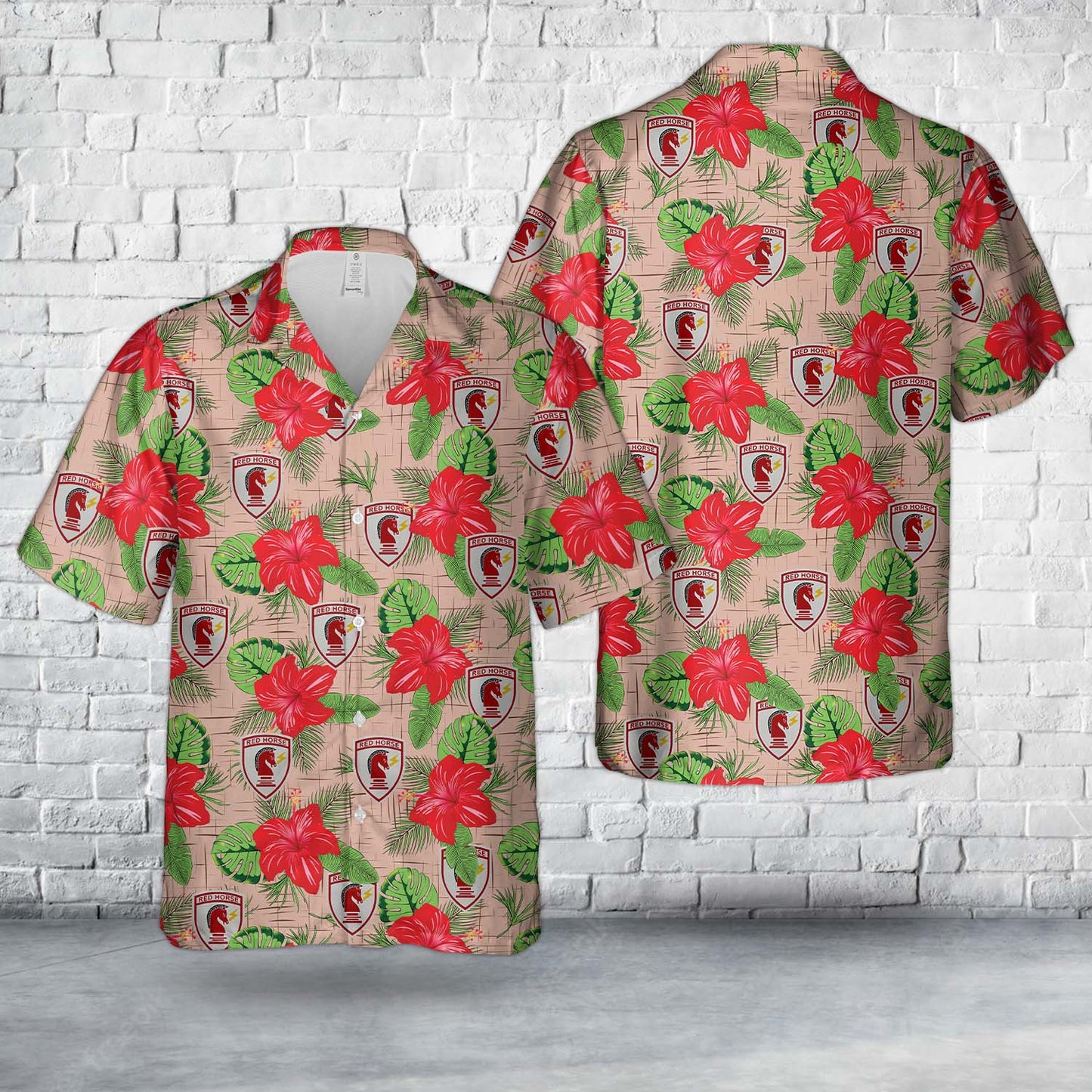 U.S. Air Force Civil Engineer Red Horse Hawaiian Shirt