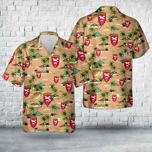 U.S. Army Airborne Command Shoulder Sleeve Insignia (from 1943 - 1959) Hawaiian Shirt