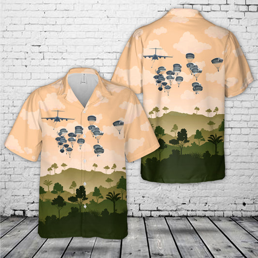 US Army's 82nd Airborne Division jump from C-17 Globemaster III Hawaiian Shirt