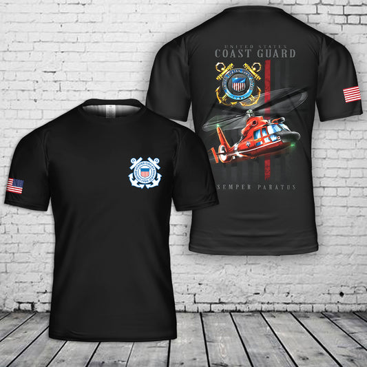 US Coast Guard Birthday August 4 3D T-Shirt