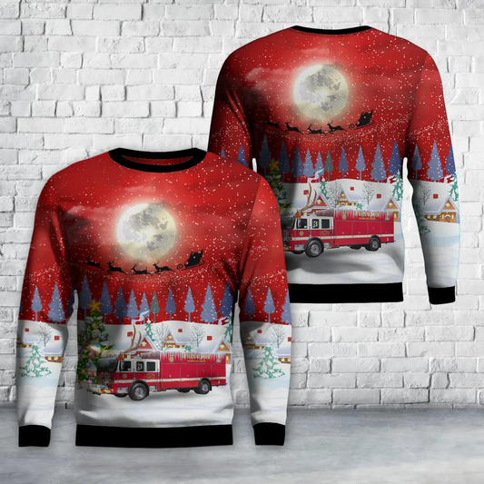 Bena, Virginia, Abingdon Volunteer Fire & Rescue AOP Christmas Sweater