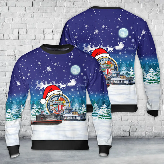U.S. Coast Guard Sector Upper Mississippi River AOP Christmas Sweater