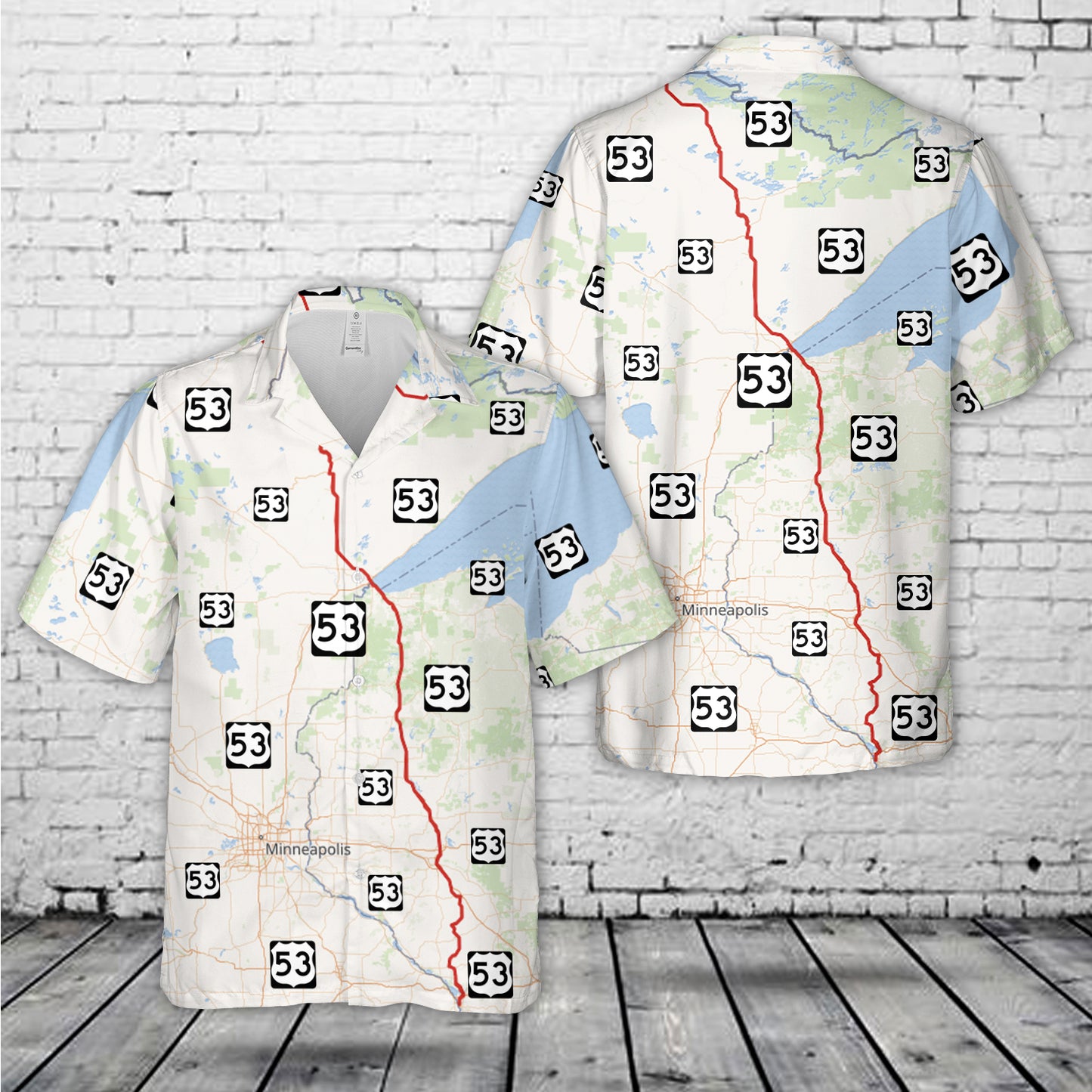 U.S. Highway 53 (U.S. 53) Hawaiian Shirt