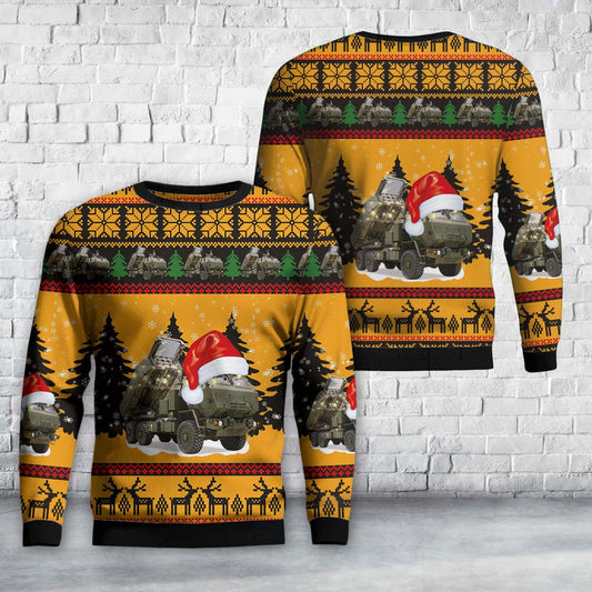 U.S. Marine Corps High Mobility Artillery Rocket System M142 HIMARS Christmas Sweater
