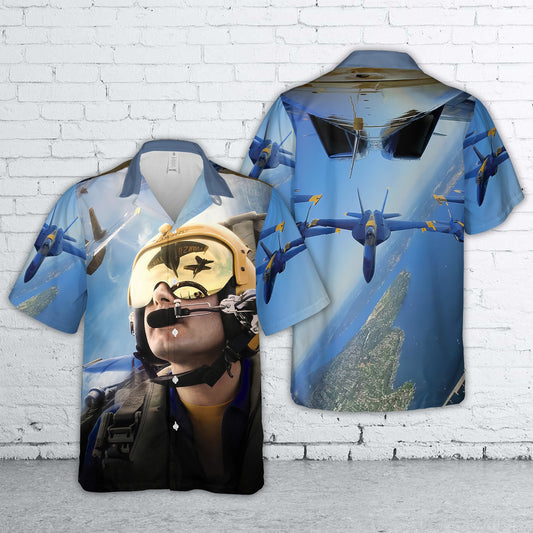 US Navy Blue Angels Hawaiian Shirt