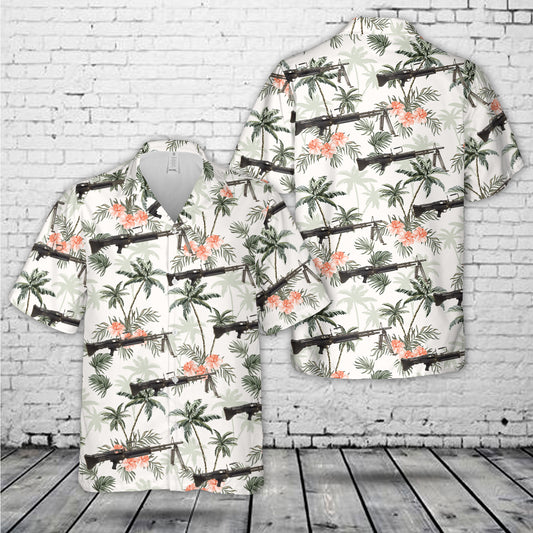 U.S. Vietnam War M60 Display Machine Gun Hawaiian Shirt