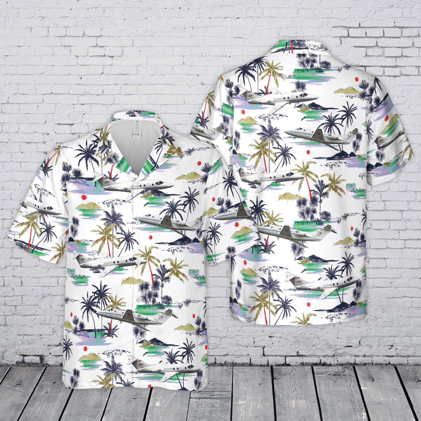 U.S Air Force Raytheon T-1 Jayhawk Hawaiian Shirt