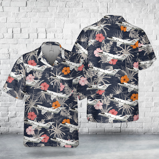 U.S Air Force Raytheon T-1 Jayhawk Pocket Hawaiian Shirt