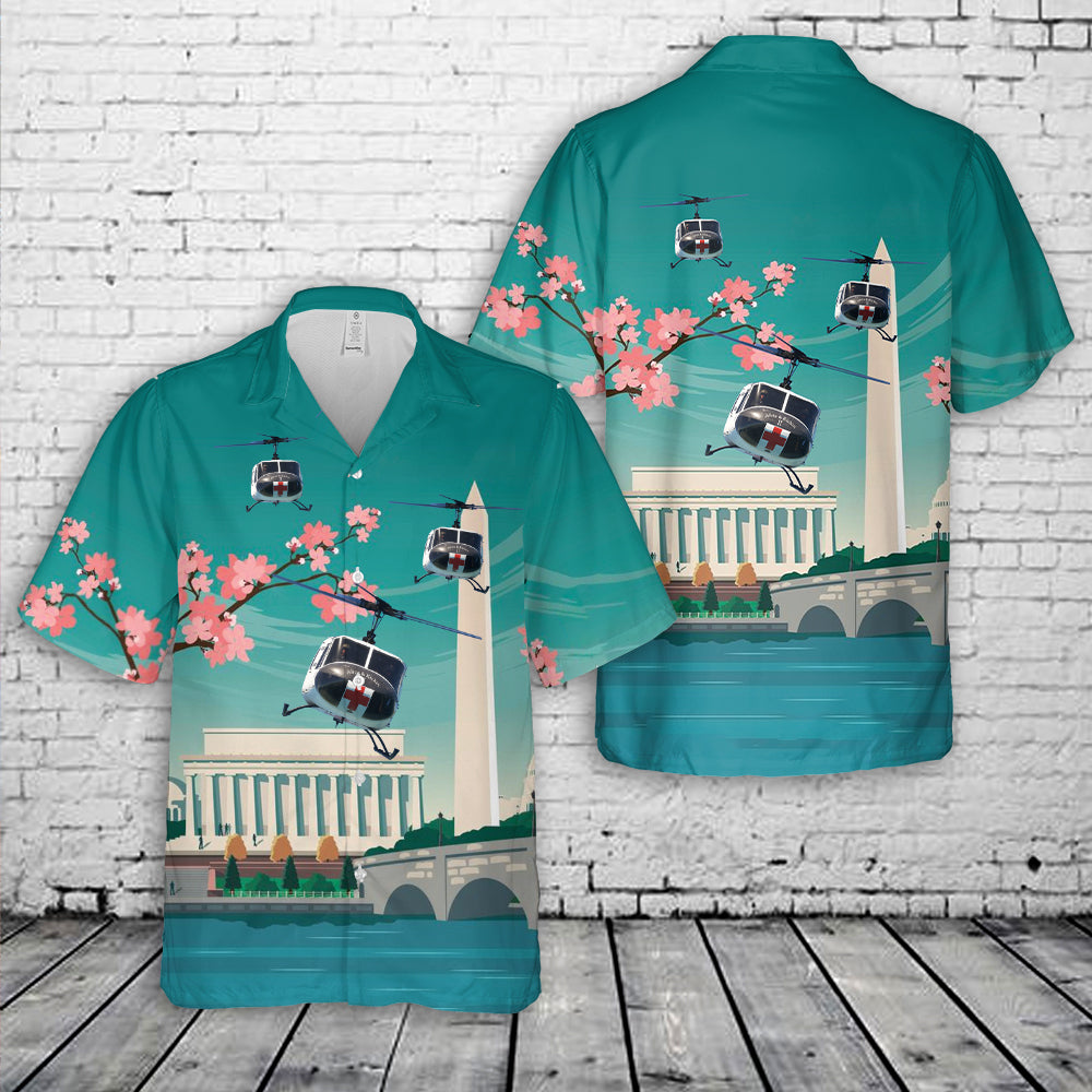 UH-1H Huey 57th Medical Detachment UH-1H "White Elephant" Vietnam War 1972 Hawaiian Shirt