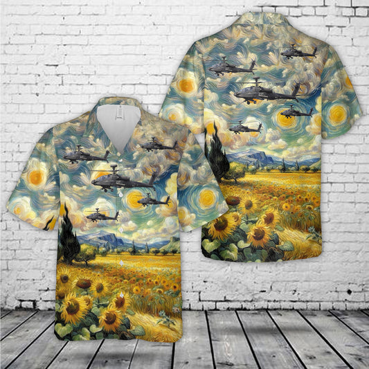 UK Army Air Corps Westland WAH-64D Apache Longbow Hawaiian Shirt