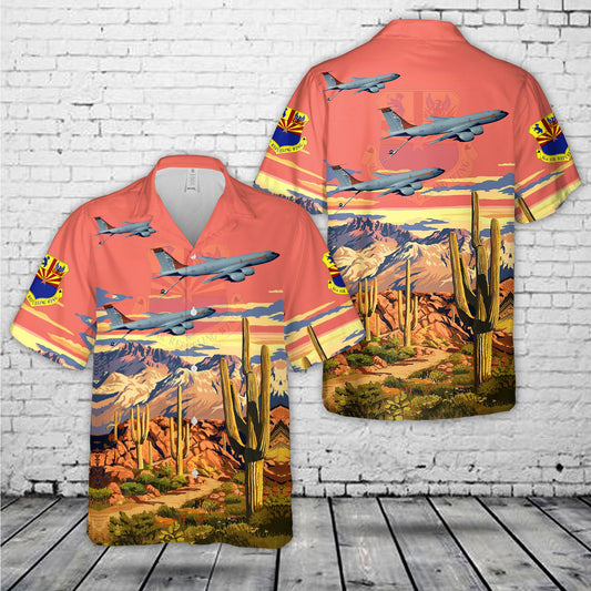 US Air Force Arizona Air National Guard KC-135 Stratotanker Hawaiian Shirt