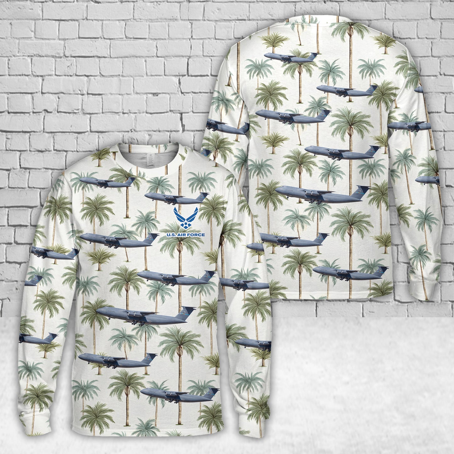 USAF C-5 Galaxy AOP Long Sleeve Shirt