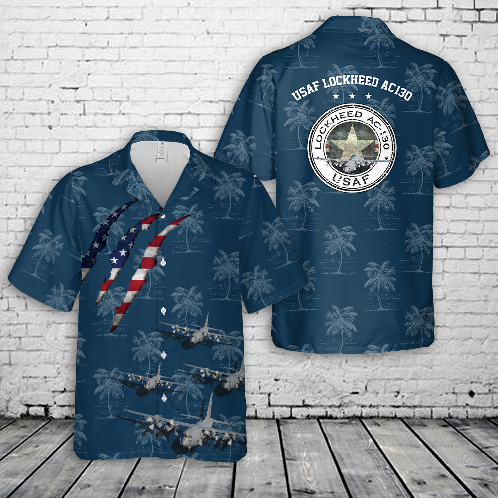 USAF Lockheed AC-130 Hawaiian Shirt – Merch Gears