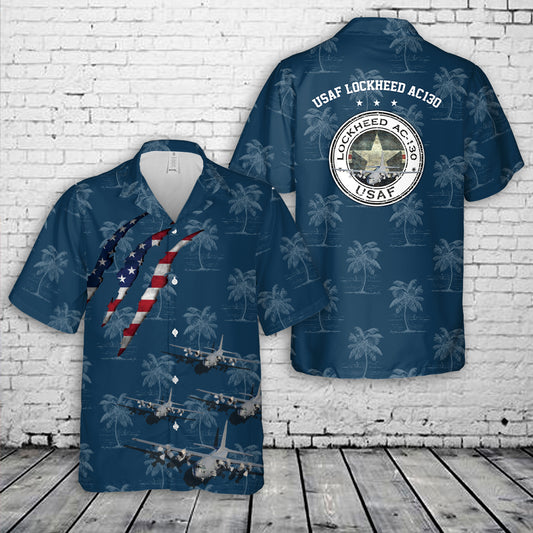 USAF Lockheed AC-130 Hawaiian Shirt