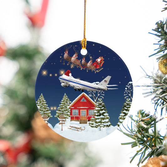 USAF Nightwatch Doomsday Boeing E-4B Combo Christmas Ornament